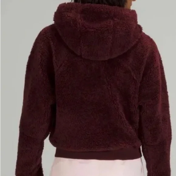 Lululemon textured fleece half-zip size 12-Merlot - Picture 2 of 3